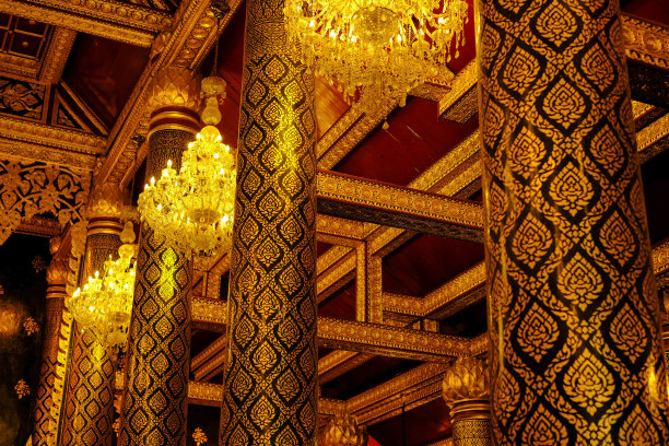 位于泰国彭世洛的地标性建筑——雅伊寺内部图片下载