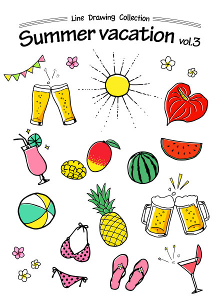 暑期3 -线描作品集(彩色)图片下载