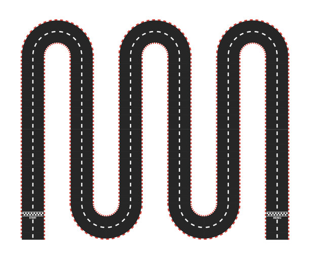 有起跑线和终点线的跑道。俯视图图片下载