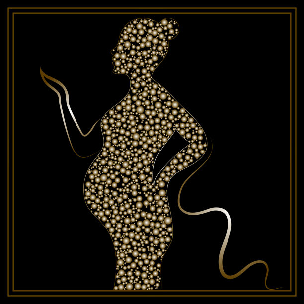 图形插图与黄金女人3图片下载