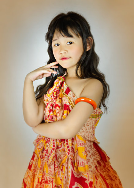 亚洲小女孩的肖像图片下载