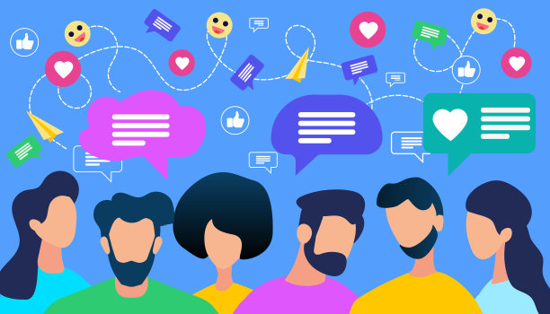 用语音泡泡沟通人群图片下载