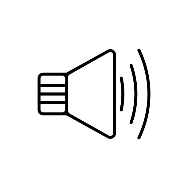 矢量图像的一个孤立的，线性图标的扬声器。设计一个扁平扬声器图标图片下载