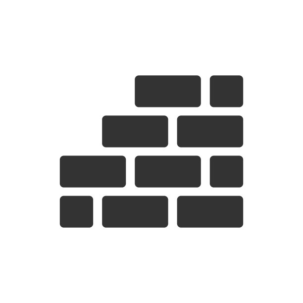 砖墙矢量图标图片下载