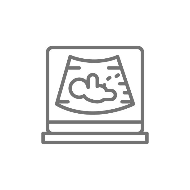 超声照片与胎儿，孕妇，怀孕，超声图线图标。图片下载