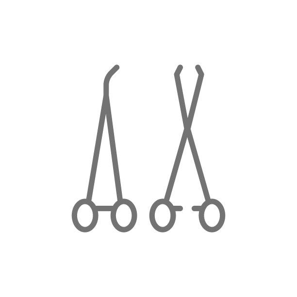 医疗工具，镊子和钳线图标。图片下载