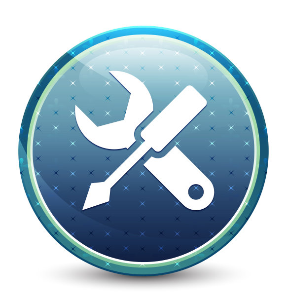 设置图标亮天蓝色圆形按钮图片下载