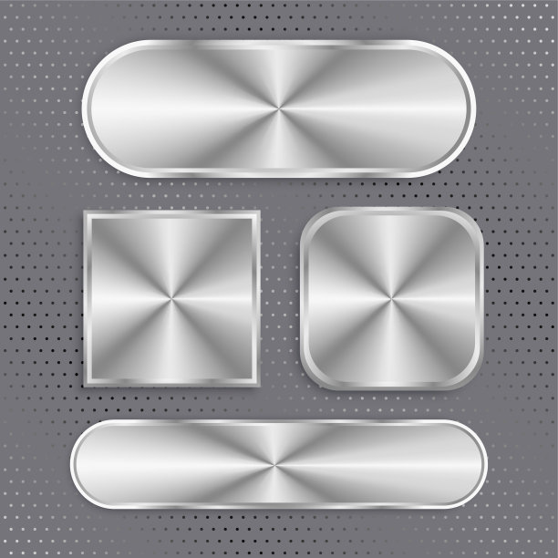 金属按钮与拉丝表面图片下载