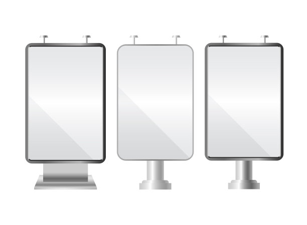 逼真的灯箱和广告牌。图片下载