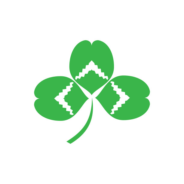 三叶草图标的背景图形和网页设计。简单的矢量信号。网站按钮或手机应用的互联网概念符号。图片下载