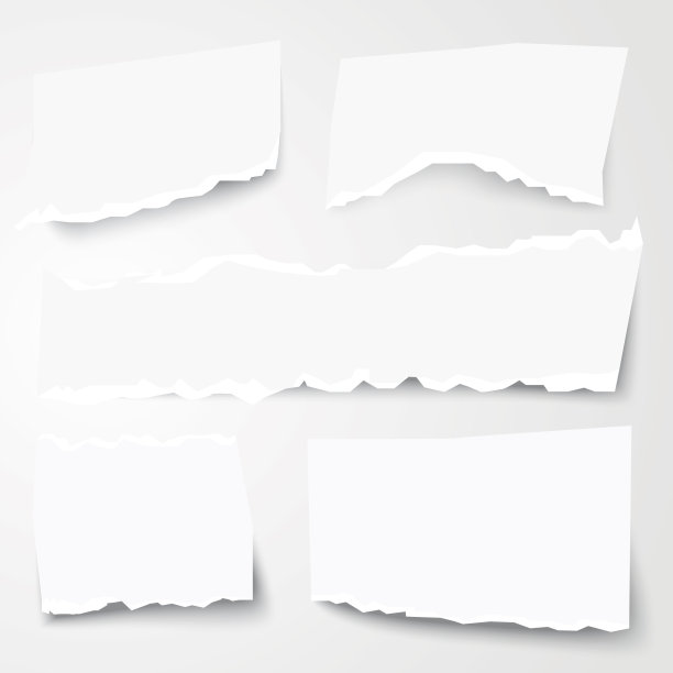 一套不同的撕裂纸形状。图片下载
