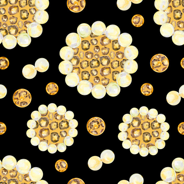 水彩无缝花纹豹皮首饰。图片下载