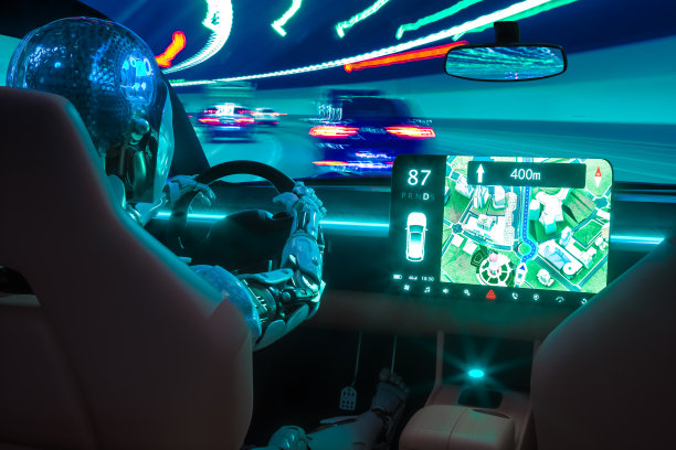 隧道里的人工智能赛车图片下载