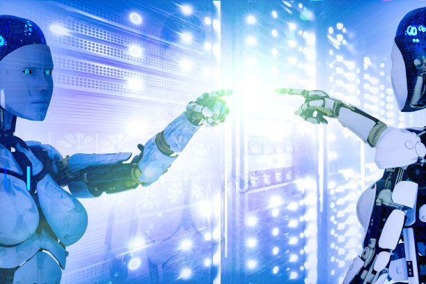 AI机器人使用网络服务器矩阵图片下载