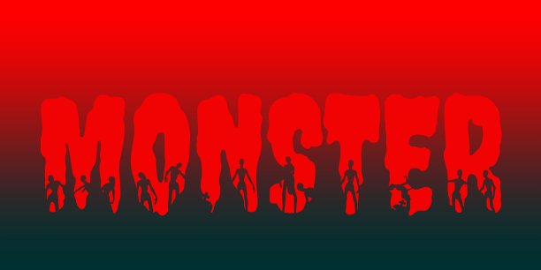 文字和剪影图片下载