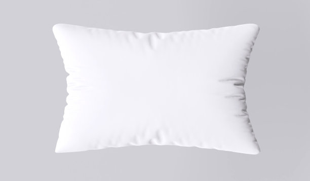 白色枕头孤立在灰色背景图片下载