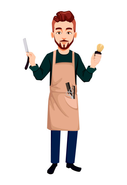 时髦的理发师图片下载