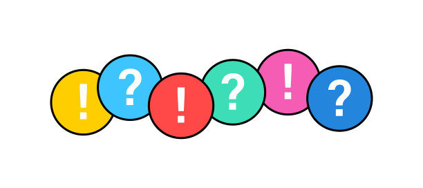 检查标记图标集。绿色OK或V勾，红色X，感叹号，问号。批准的迹象。检查表，测试，测验。矢量插图。图片下载