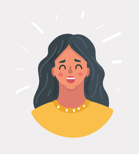 女人脸上又高兴又惊讶。图片下载