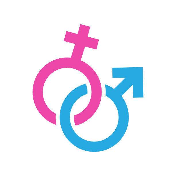 性别图标的背景为图形和网页设计。简单的矢量信号。网站按钮或手机应用的互联网概念符号。图片下载