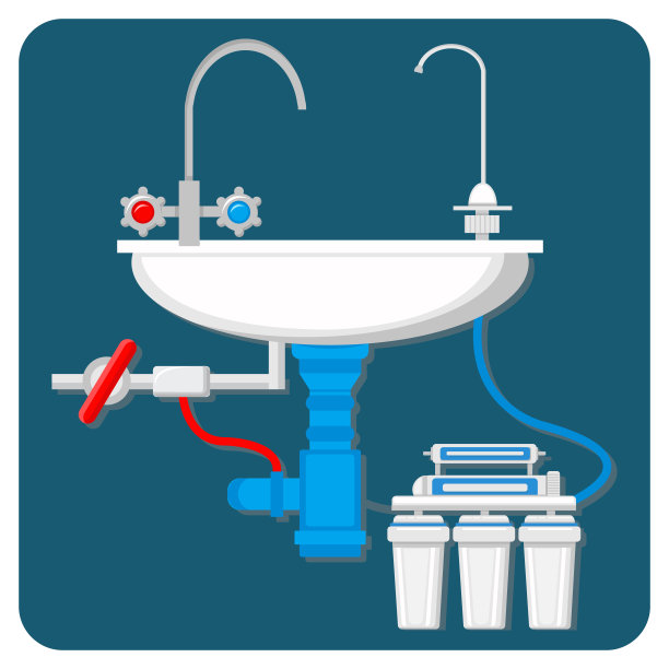 水净化系统矢量图图片下载