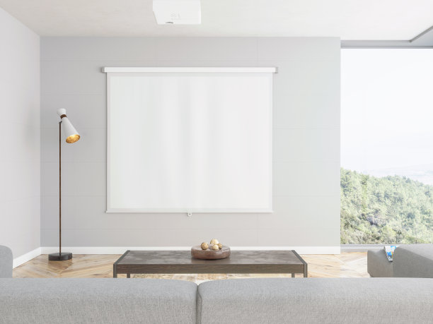 客厅放映机屏幕图片下载