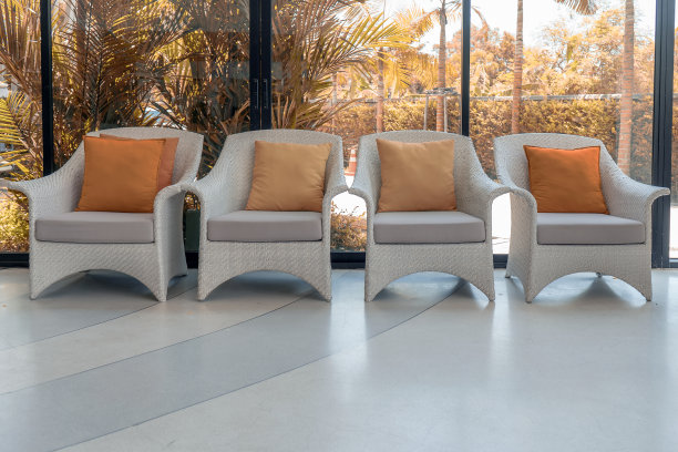 白色塑料座椅编织椅家具图片下载