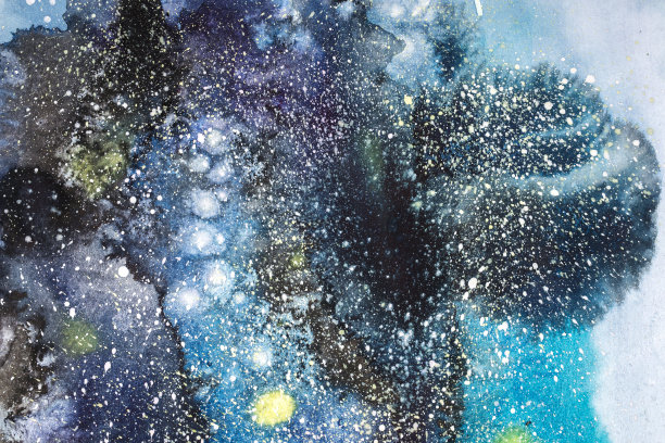 水彩抽象画。水彩绘画。彩色斑点纹理背景。图片下载