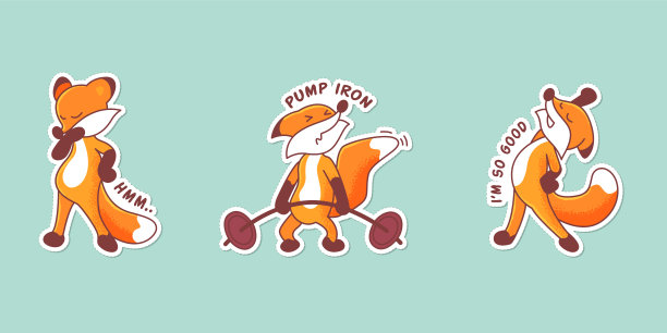 三只狐狸的组合。图片下载