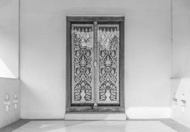 黑白经典模板教堂门图片下载