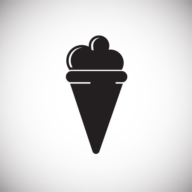 冰淇淋图标的背景图形和网页设计。简单的矢量信号。网站按钮或手机应用的互联网概念符号。图片下载