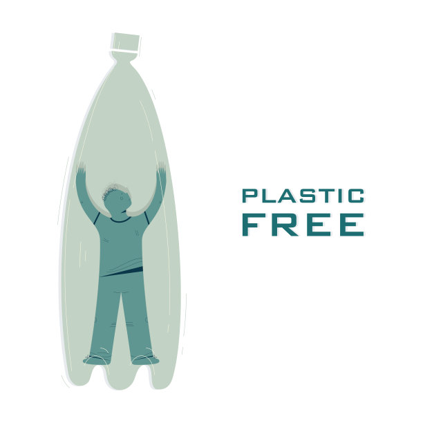 无塑料，废物回收载体旗帜模板图片下载