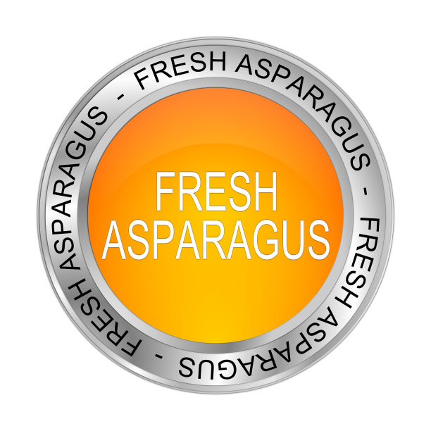 新鲜芦笋按钮- 3D插图图片下载