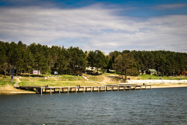 早春的湖泊和森林图片下载