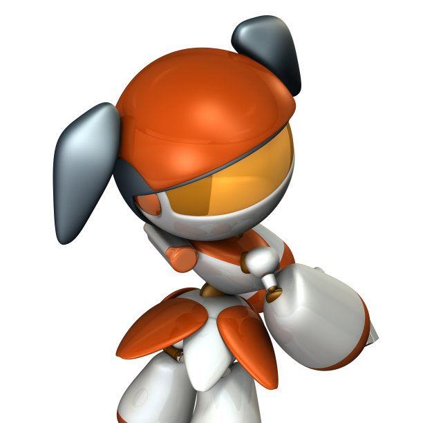 女机器人回头看了看。她是嫉妒。三维演示图片下载