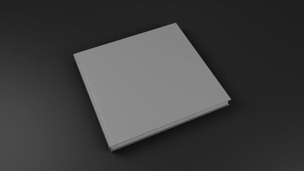 空白书黑色背景，3d渲染图片下载