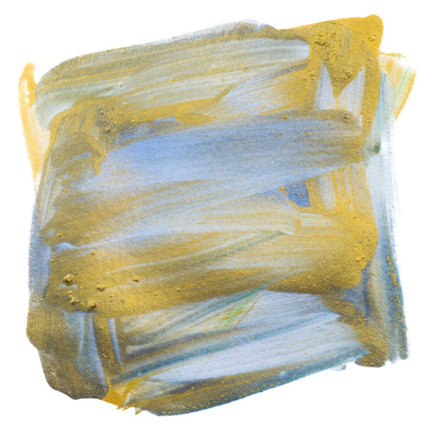 水彩金色人物元素手绘在纸上孤立的白色。图片下载