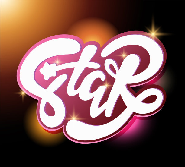 字母lebal星-手绘涂鸦横幅图片下载