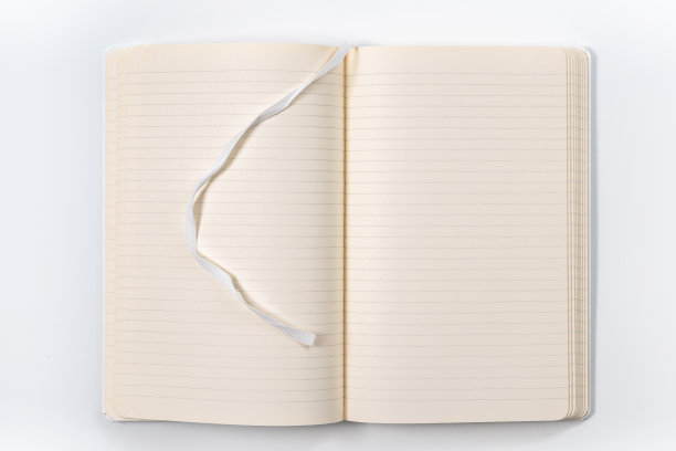 白色笔记本上的白色背景与剪辑路径图片下载