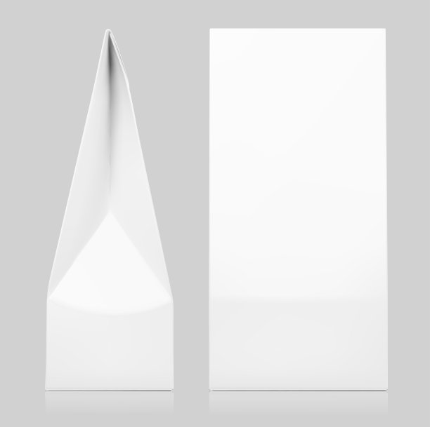 现实的纸板箱模型。正面和侧视图。图片下载