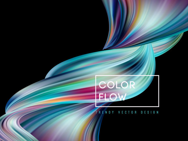 抽象彩色矢量背景，彩色流动液体波设计宣传册，网站，传单。图片下载