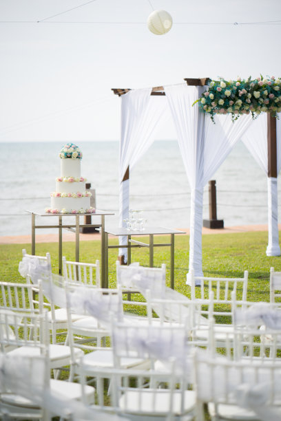 户外花园婚礼场地装饰图片下载