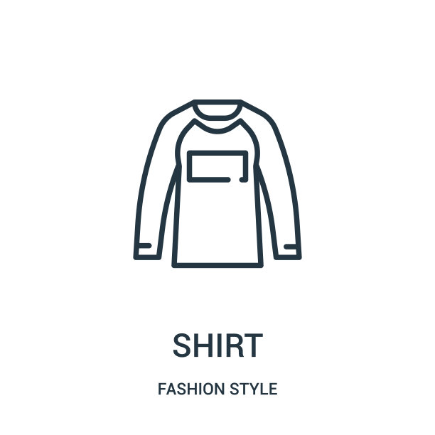衬衫图标矢量从时尚风格集合。细线衬衫轮廓图标矢量插图。图片下载