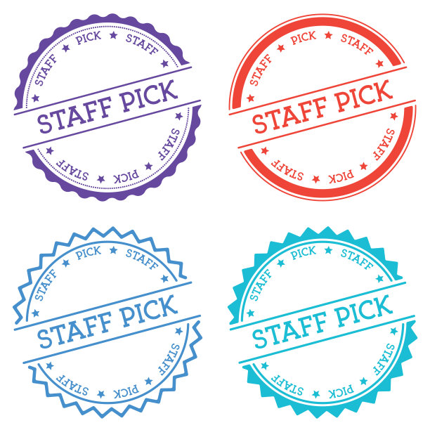 工作人员挑选徽章孤立在白色背景上。图片下载