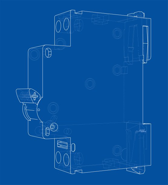 自动断路器概念。向量图片下载