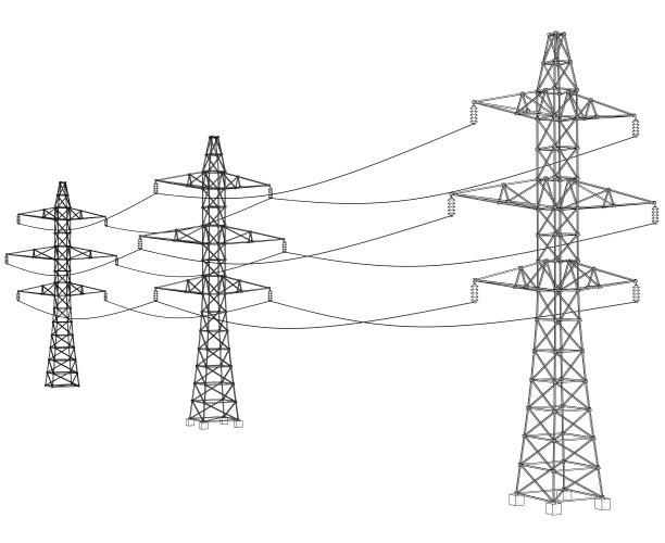 电塔或电塔的概念。向量图片下载