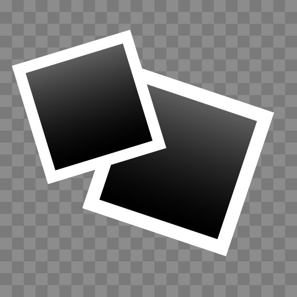 白色背景下的空相框图片下载