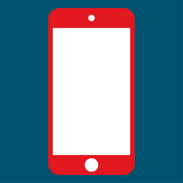 红色手机智能手机与白色摄像头和菜单按钮与白色屏幕。红色手机矢量eps10。图片下载