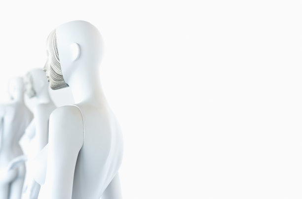 商店橱窗上人体模型的抽象背景图片下载