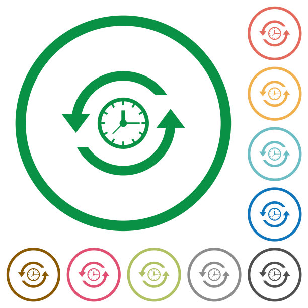 历史平面图标与轮廓图片下载